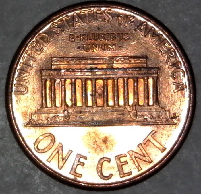 1994-P-Lincoln-Cent-With-Nice-Retained-Interior-Die-Break!-Ridb